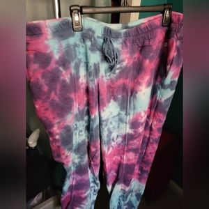 Tie dye sweatpants with pockets